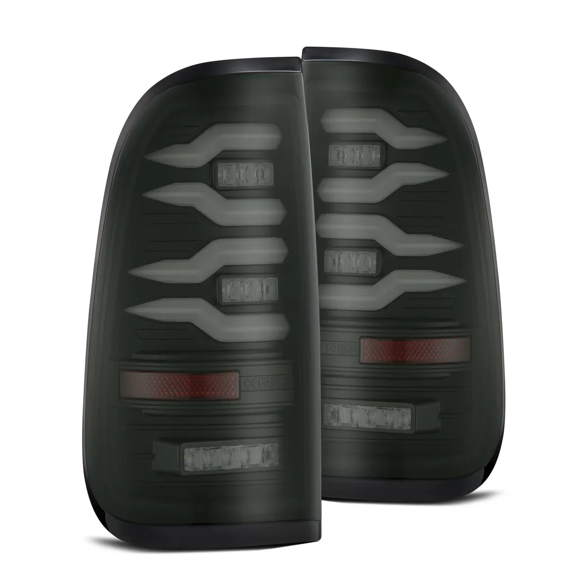 AlphaRex 99-16 Ford Super Duty / 97-03 F150 LUXX-Series LED Tail Lights Black