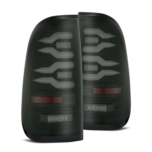 AlphaRex 99-16 Ford Super Duty / 97-03 F150 LUXX-Series LED Tail Lights Black OffRoadUSA.com