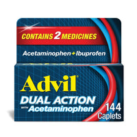 Advil Dual Action With Acetaminophen Ibuprofen Caplets; 144 Count EasyOptionXY LLC