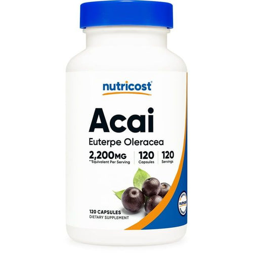 Nutricost Acai Extract 550mg, 120 Vegetarian Capsules (Euterpe Oleracea) - Non-GMO Supplement EasyOptionXY LLC