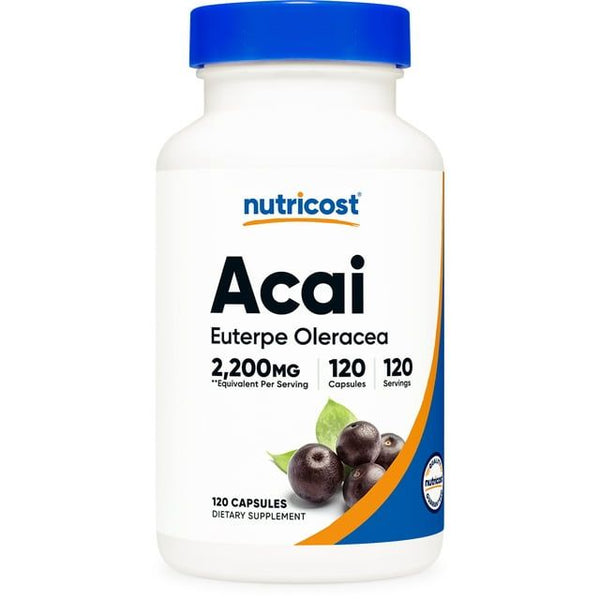 Nutricost Acai Extract 550mg, 120 Vegetarian Capsules (Euterpe Oleracea) - Non-GMO Supplement EasyOptionXY LLC