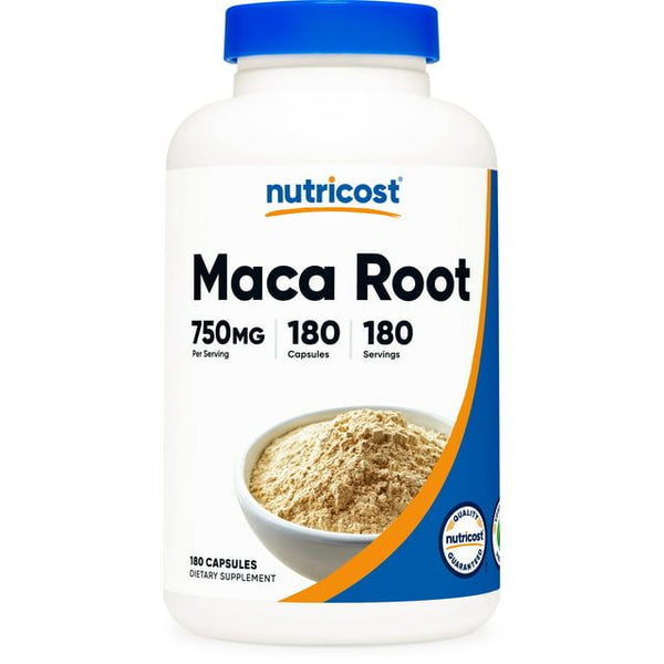 Nutricost Maca Root 750mg, 180 Capsules, 180 Servings - Vegetarian Supplement EasyOptionXY LLC