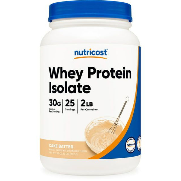 Nutricost Whey Protein Isolate Powder Cake Batter (2 LB) - Gluten Free & Non-GMO EasyOptionXY LLC