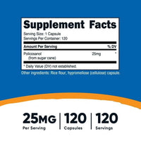 Nutricost Policosanol 25mg, 120 Capsules - Gluten Free, Non-GMO Supplement EasyOptionXY LLC