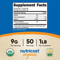 Nutricost Organic Goji Berry Powder (1lb) - Gluten Free & Non-GMO EasyOptionXY LLC