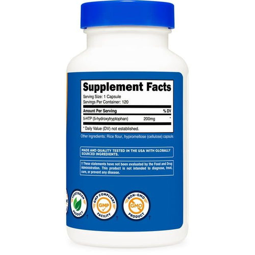 5-HTP, 200 mg, 120 Capsules, Nutricost EasyOptionXY LLC