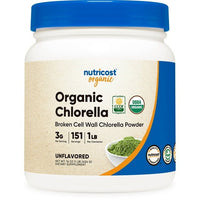 Nutricost Pure Organic Chlorella Powder 16oz - 3000mg per Serving, Supplement EasyOptionXY LLC