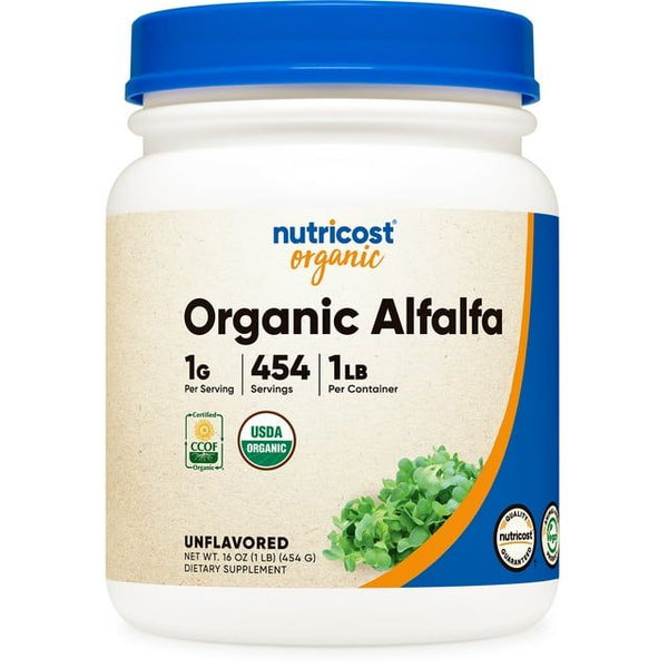 Nutricost Organic Alfalfa Powder 1LB - Non-GMO, Gluten Free, Supplement EasyOptionXY LLC