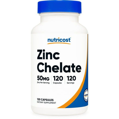 Nutricost Zinc Chelate 50mg, 120 Vegetarian Capsules - Gluten Free and Non-GMO Supplement EasyOptionXY LLC