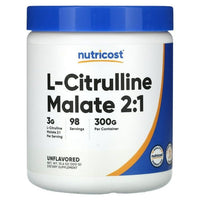 Nutricost L-Citrulline Malate (2:1) Powder 300 Grams (Unflavored) - Gluten Free Supplement EasyOptionXY LLC