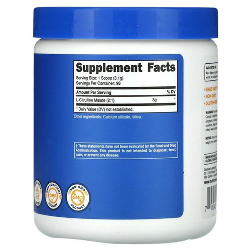 Nutricost L-Citrulline Malate (2:1) Powder 300 Grams (Unflavored) - Gluten Free Supplement EasyOptionXY LLC