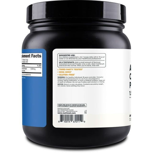 Nutricost Activated Charcoal Powder 1lb - Teeth Whitening Supplement EasyOptionXY LLC