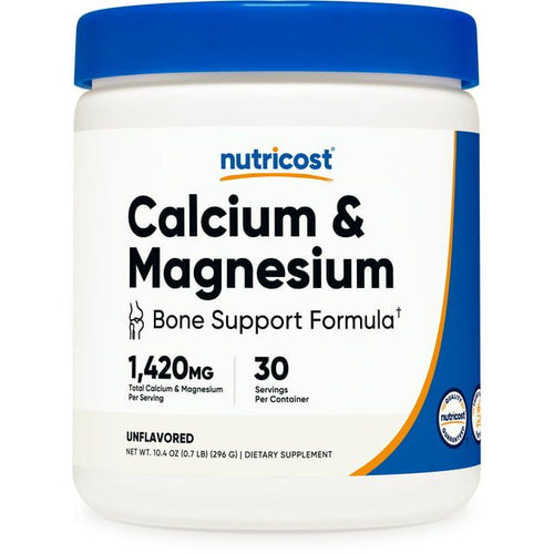 Nutricost Calcium Magnesium Powder (30 Servings) - Bone Support Supplement EasyOptionXY LLC
