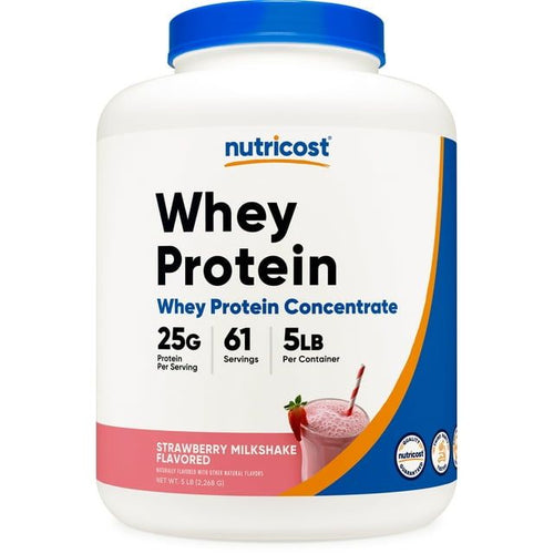 Nutricost Whey Protein Concentrate (Strawberry Milkshake) 5LBS - Protein Supplement EasyOptionXY LLC