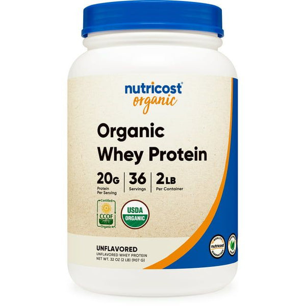 Nutricost Organic Whey Protein Powder (Unflavored) 2LB - Gluten Free Supplement EasyOptionXY LLC