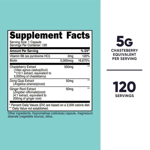 Nutricost Chasteberry Supplement for Women 120 Capsules, 5000mg Chasteberry Equivalent Per Serving EasyOptionXY LLC