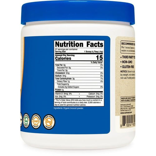 Nutricost Organic Broccoli Powder (8 oz) - USDA Certified Organic, Non-GMO, Gluten Free Supplement EasyOptionXY LLC