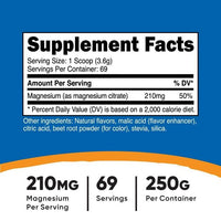 Nutricost Magnesium Citrate Powder (Raspberry Lemonade, 250 Grams) - Non-GMO Supplement EasyOptionXY LLC