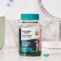 Equate Ibuprofen Mini Softgel Capsules; 200 mg; 300 Count EasyOptionXY LLC