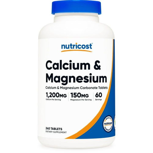 Nutricost Calcium & Magnesium Carbonate 240 Tablets- Gluten Free, Non-GMO Supplement EasyOptionXY LLC