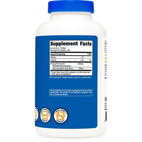 Nutricost Evening Primrose Oil Supplement 1,300mg, 120 Softgels, 120 Servings EasyOptionXY LLC