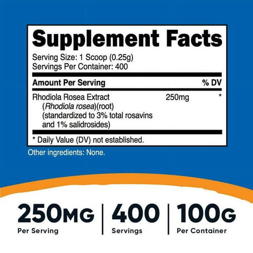 Nutricost Rhodiola Rosea Powder 100 Grams - Gluten Free and Non-GMO Supplement EasyOptionXY LLC
