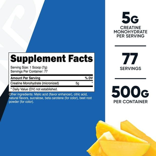 Nutricost Creatine Monohydrate Powder (Pineapple Mango, 500 Gram) - Micronized Creatine Supplement - Vegan, Non-GMO, Gluten Free EasyOptionXY LLC