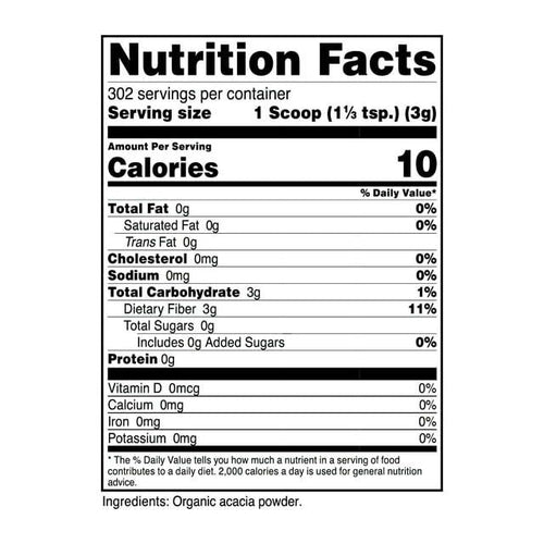 Nutricost Organic Acacia Fiber Powder Supplement (2 LB) - Non-GMO, Gluten Free EasyOptionXY LLC