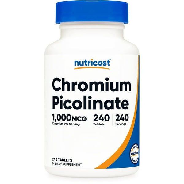 Nutricost Chromium 1000mcg, 240 Tablets - Gluten Free, Non-GMO EasyOptionXY LLC