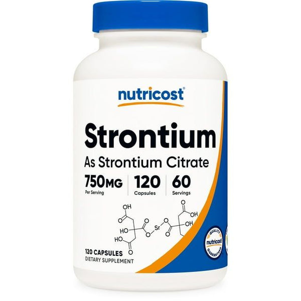 Nutricost Strontium Capsules 750mg, 120 Capsules, Supplement EasyOptionXY LLC