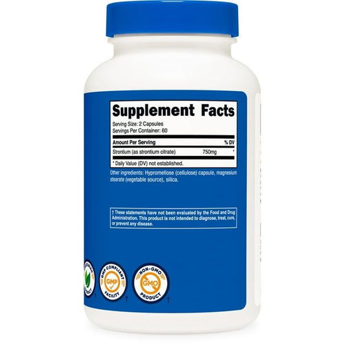 Nutricost Strontium Capsules 750mg, 120 Capsules, Supplement EasyOptionXY LLC