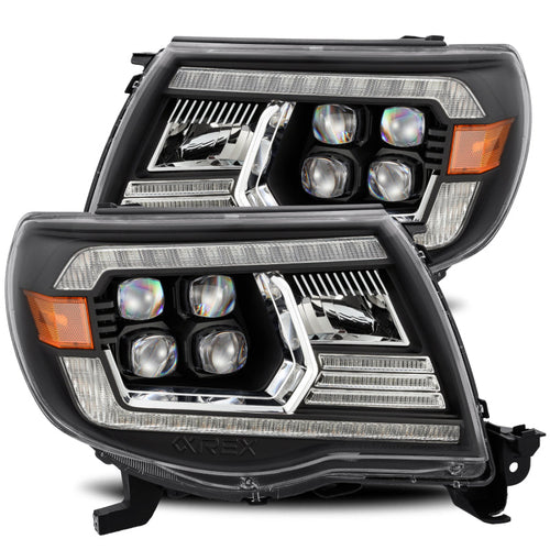 AlphaRex 05-11 Toyota Tacoma NOVA-Series LED Projector Headlights Black OffRoadUSA.com
