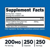 Nutricost Natural Caffeine 250 Capsules (200mg) - Gluten Free, Non-GMO Supplement EasyOptionXY LLC