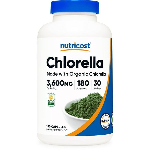 Nutricost Chlorella 3600 mg, 180 Capsules, 30 Servings - Made with Organic Chlorella, Supplement EasyOptionXY LLC