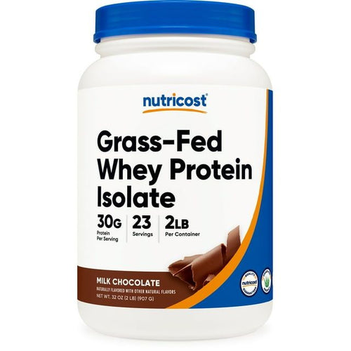 Nutricost Grass-Fed Whey Protein Isolate (Chocolate) 2LBS - Non-GMO, Gluten Free EasyOptionXY LLC