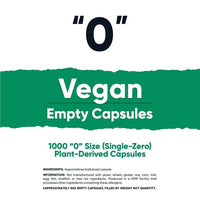 Nutricost Empty Capsules Size 0 Vegan - 1,000 Clear Empty Plant-Based Supplement Capsules EasyOptionXY LLC