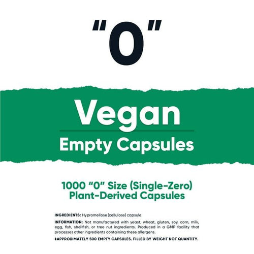 Nutricost Empty Capsules Size 0 Vegan - 1,000 Clear Empty Plant-Based Supplement Capsules EasyOptionXY LLC