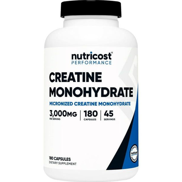 Nutricost Creatine Monohydrate 3,000mg, 180 Capsules (750mg Per Capsule) Supplement EasyOptionXY LLC