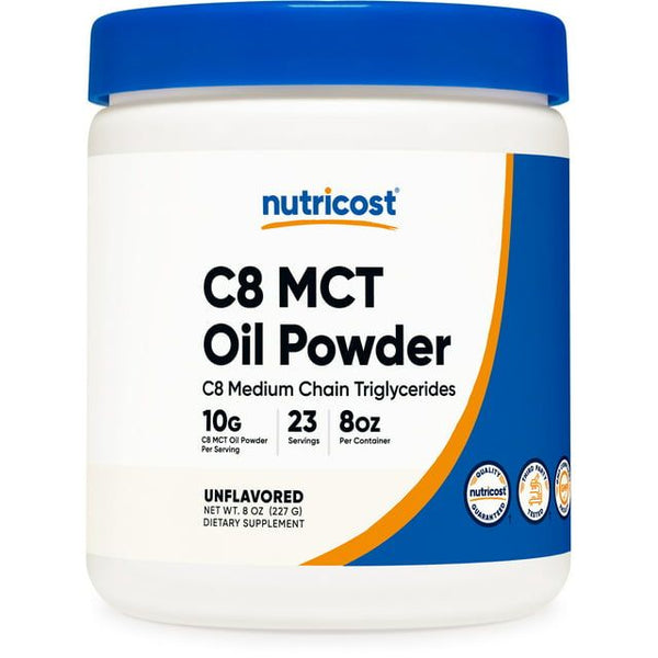 Nutricost C8 MCT Oil Powder .5LB - 95% C8 MCT Oil Powder Supplement EasyOptionXY LLC