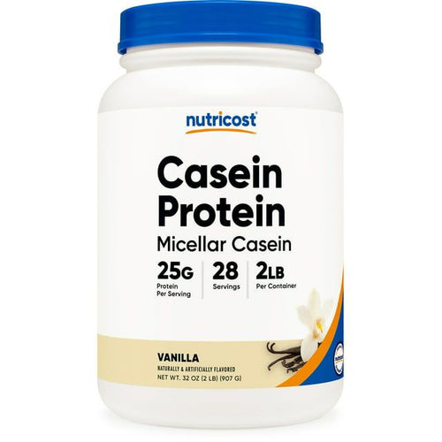 Nutricost Casein Protein Powder 2lb Vanilla - 100% Micellar Casein EasyOptionXY LLC