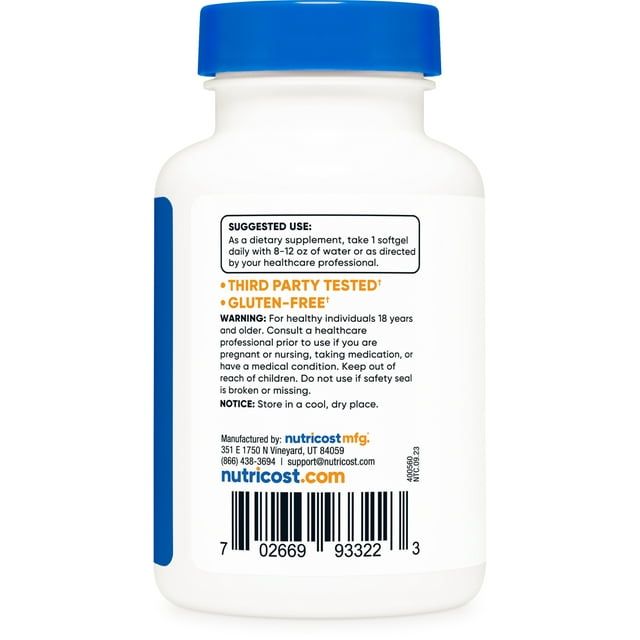Nutricost Vitamin D3 10,000 IU Supplement, 240 Soft Gel Caps EasyOptionXY LLC