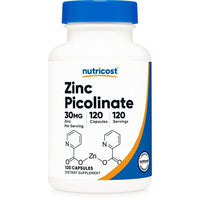 Nutricost Zinc Picolinate 30mg, 120 Capsules - Gluten Free & Non-GMO Supplement EasyOptionXY LLC