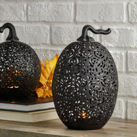 Way To Celebrate Metal Pumpkin Tea Light Holder Black, 11 inch EasyOptionXY LLC