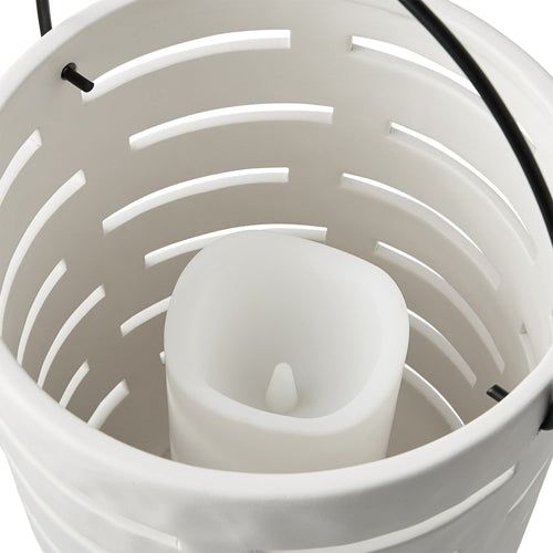 Better Homes & Gardens Large Delicate Ivory Battery Operated Outdoor Ceramic Lantern with Removable LED Candle by Dave & Jenny Marrs EasyOptionXY LLC