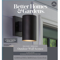 Better Homes & Gardens 7.5'H Modern Cylinder Outdoor Wall Sconce, Bronze Metal, Bulb Not Included EasyOptionXY LLC