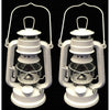 Lot of 2 - 8 Inch White Hurricane Kerosene Oil Lantern Hanging Light / Lamp EasyOptionXY LLC