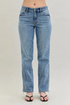 Judy Blue Frayed Hem Cell Phone Pocket Dad Jeans HTO Apparel