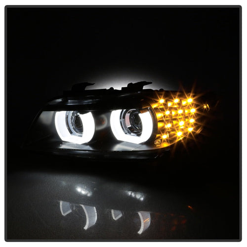 Spyder 09-12 BMW E90 3-Series 4DR HID w/ AFS Only - LED Turn - Black - PRO-YD-BMWE9009-AFSHID-BK OffRoadUSA.com