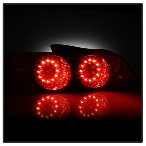 Spyder Acura RSX 02-04 LED Tail Lights Red Clear ALT-YD-ARSX02-LED-RC OffRoadUSA.com
