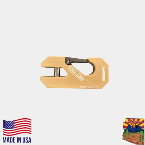 Aluminum winch shackle, closed latch (LIFE TIME WARRANTY*) MOJAB OFFROAD